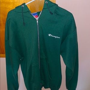 Vintage Champion zip up hoodie size large